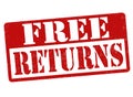 Free returns sign or stamp