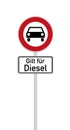 Diesel driving prohibited