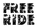 Free ride lettering