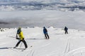 Free riders on the mountain top Royalty Free Stock Photo