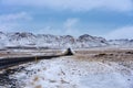 Free road of adventure in Iceland witer time with snow Royalty Free Stock Photo