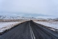 Free road of adventure in Iceland witer time with snow Royalty Free Stock Photo