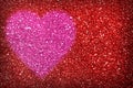 Free road texture, asphalt or bitumen background photo with love heart pink shape. Royalty Free Stock Photo