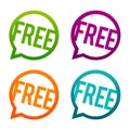 Free round Buttons. Circle Eps10 Vector.