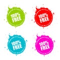 100 free round splatter set Royalty Free Stock Photo