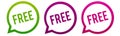 Free - Round web Buttons on white Background