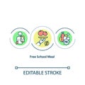 Free school meal concept icon