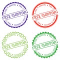 Free Shipping badge isolated on white background. Royalty Free Stock Photo