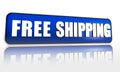 Free shipping blue banner Royalty Free Stock Photo