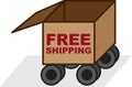 Free Shipping Box Royalty Free Stock Photo