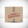 Free shipping box Royalty Free Stock Photo