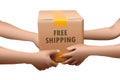 Free Shipping Box Royalty Free Stock Photo