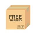 Free shipping box Royalty Free Stock Photo