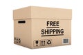 Free Shipping Box Royalty Free Stock Photo