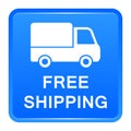 Free shipping button Royalty Free Stock Photo
