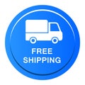 Free shipping button Royalty Free Stock Photo