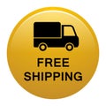 Free shipping button Royalty Free Stock Photo