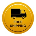 Free shipping button Royalty Free Stock Photo