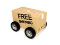Free shipping cardboard Royalty Free Stock Photo