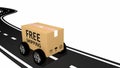 Free shipping cardboard Royalty Free Stock Photo