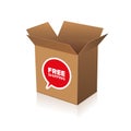 Free shipping cardboard Royalty Free Stock Photo