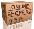 Free shipping cardboard box package Royalty Free Stock Photo