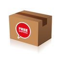 Free shipping cardboard Royalty Free Stock Photo