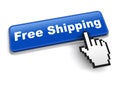free shipping concept 3d illustration isolated Royalty Free Stock Photo