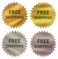 Free shipping guarantee label Royalty Free Stock Photo