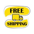 Free shipping delivery service logo badge. Fast time delivery order . Quick shipping delivery icon