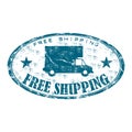 Free shipping grunge rubber stamp Royalty Free Stock Photo