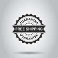 Free shipping grunge rubber stamp. Vector illustration on white Royalty Free Stock Photo