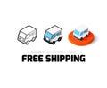 Free shipping icon in different style Royalty Free Stock Photo