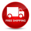 Free shipping elegant red round button Royalty Free Stock Photo
