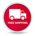 Free shipping flat prime red round button Royalty Free Stock Photo