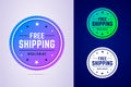 Free shipping label for a fast delivery. Royalty Free Stock Photo