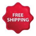 Free Shipping misty rose red starburst sticker button Royalty Free Stock Photo