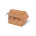 Free shipping parcel box. Vector illustration decorative background design Royalty Free Stock Photo