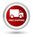 Free shipping prime red round button Royalty Free Stock Photo