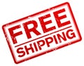 Free shipping rubber stamp illustration Royalty Free Stock Photo