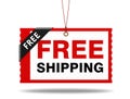 Free shipping shopping tag 3d illustration