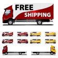 Free Shipping truck Royalty Free Stock Photo