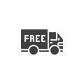 Free shipping truck vector icon Royalty Free Stock Photo