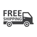Free shipping truck on white background Royalty Free Stock Photo