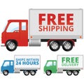 Free Shipping Trucks Royalty Free Stock Photo