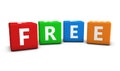 Free Sign On Colorful Cubes