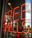 Free Smells red neon light sign Royalty Free Stock Photo