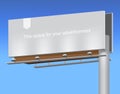 Free space billboard on blue sky.