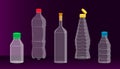 Free space on glass and plastic bottle for your drink flavouring promotion present. beautiful strong background. vector