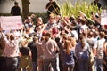 The Free Speech Battle At UC Berkeley Royalty Free Stock Photo